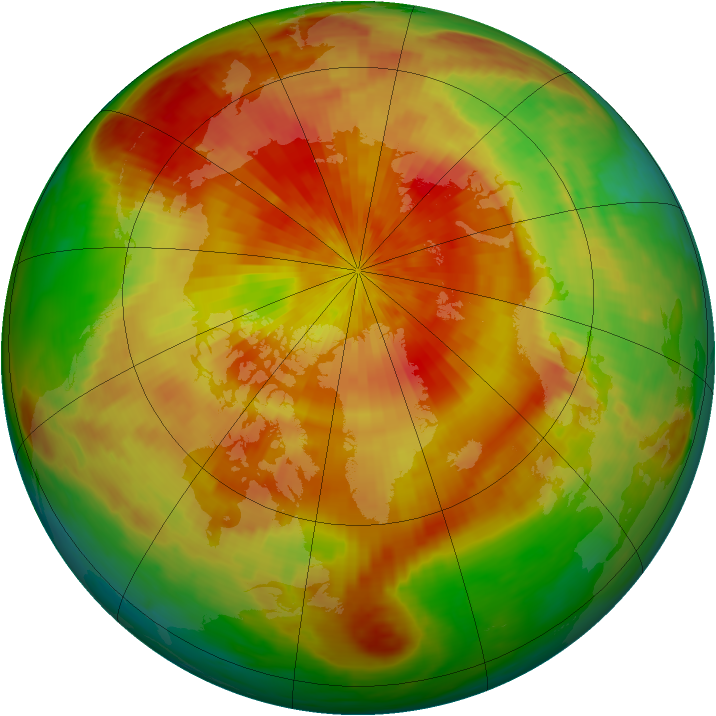 Arctic ozone map for 09 April 2001